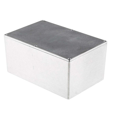 RS PRO Silver Die Cast Aluminium Enclosure, IP66, Silver Lid, 222.2 x 146 x 106.5mm