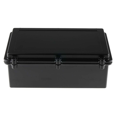 RS PRO Black Die Cast Aluminium Enclosure, IP67, Black Lid, 274 x 173 x 100mm