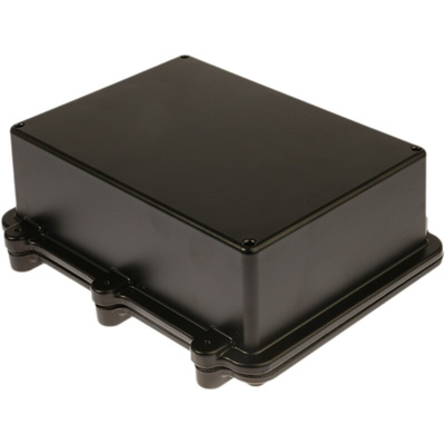 RS PRO Black Die Cast Aluminium Enclosure, IP67, Black Lid, 200 x 150 x 75mm