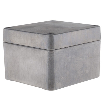 RS PRO Silver Die Cast Aluminium Enclosure, IP66, Silver Lid, 75 x 80 x 57mm