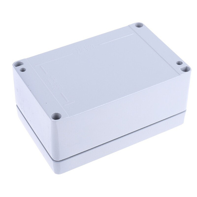 RS PRO Grey Die Cast Aluminium Enclosure, IP66, Grey Lid, 125 x 80 x 57mm