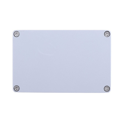 RS PRO Grey Die Cast Aluminium Enclosure, IP66, Grey Lid, 125 x 80 x 57mm