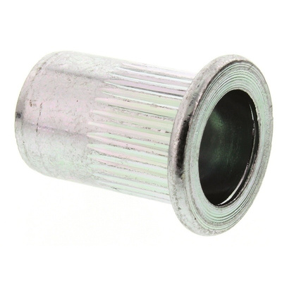 16.3mm Plain M8 Steel Tubular Rivet, 10.9mm diameter, 0.5 → 3 mm Thickness