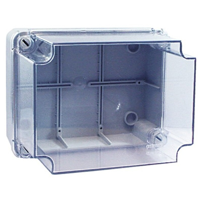 RS PRO Grey ABS Enclosure, IP55, Grey Lid, 240 x 135 x 320mm