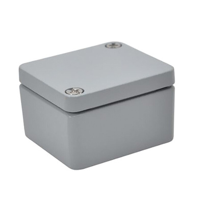 RS PRO Silver Die Cast Aluminium Enclosure, IP66, Silver Lid, 50 x 45 x 30mm