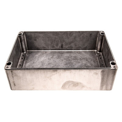 RS PRO Silver Die Cast Aluminium Enclosure, IP66, Silver Lid, 330 x 230 x 110mm