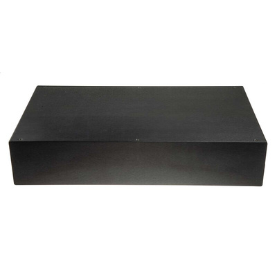 RS PRO Black Anodised Aluminium Instrument Case, 442 x 254 x 88mm