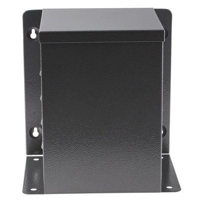 RS PRO Grey Steel Enclosure, Flanged, Grey Lid, 157 x 157 x 221mm