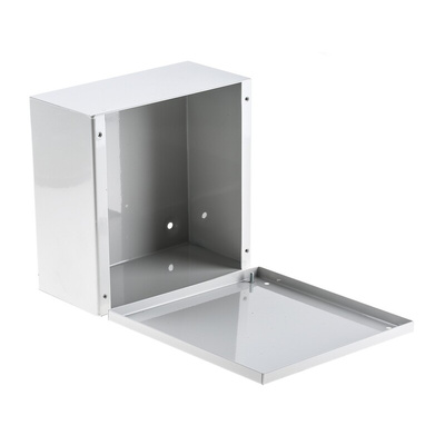 RS PRO Grey Cold Rolled Steel Instrument Case, 200 x 200 x 100mm