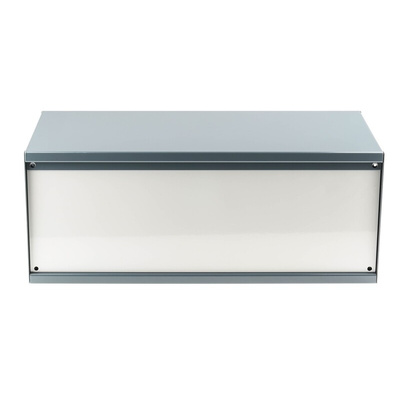 RS PRO Grey Cold Rolled Steel Instrument Case, 406 x 197 x 159mm