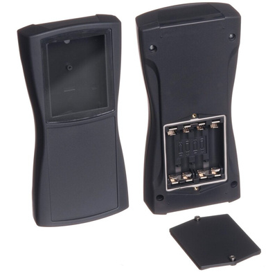 Bopla BOS-Streamline Series Grey ABS Handheld Enclosure, Integral Battery Compartment, Display Window, IP65, 209.3 x 98