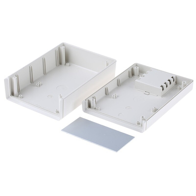 OKW Shell-Type Case Series White ABS Handheld Enclosure, Integral Battery Compartment, IP65, 190 x 138 x 68mm