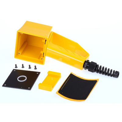 Rose Pilot Series Yellow Polyamide Handheld Enclosure, Display Window, IP65, 85 x 85 x 191mm