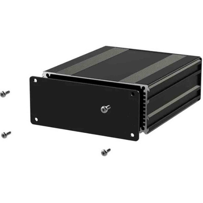 RS PRO Black Aluminium Instrument Case, 220 x 108.5 x 45mm