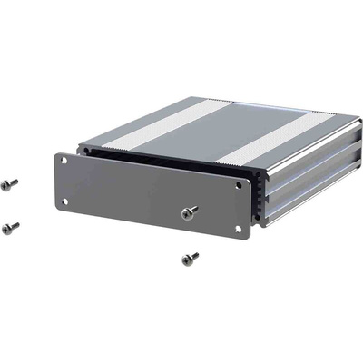 RS PRO Silver Anodised Aluminium Instrument Case, 220 x 108.5 x 30mm