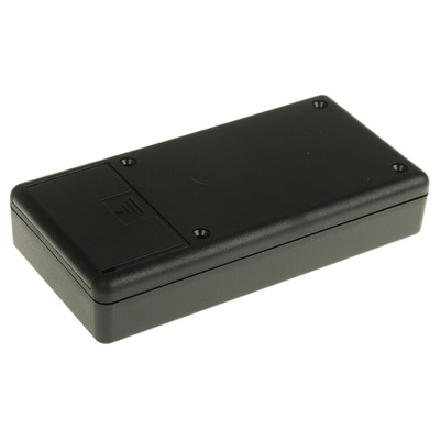 Hammond 1599 Series Black Flame Retardant ABS Handheld Enclosure, Integral Battery Compartment, IP54, 130 x 65 x 25mm