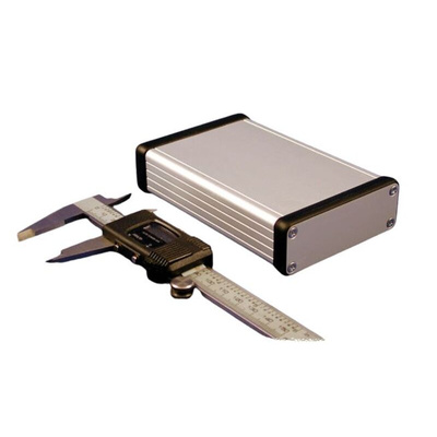 Hammond 1455 Series Silver Anodised Aluminium Handheld Enclosure, , IP54, 160 x 103 x 30.5mm