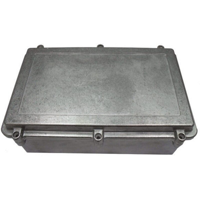 RS PRO Silver Die Cast Aluminium Enclosure, IP67, Silver Lid, 274 x 173 x 100mm
