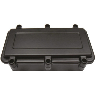 RS PRO Black Die Cast Aluminium Enclosure, IP67, Black Lid, 192 x 96 x 67mm