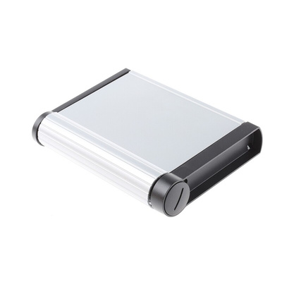 ROLEC mobilCASE Series Black, Silver Aluminium Handheld Enclosure, Integral Battery Compartment, Display Window, IP65,
