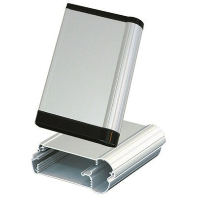 ROLEC mobilCASE Series Black, Silver Aluminium Handheld Enclosure, Integral Battery Compartment, Display Window, IP65,