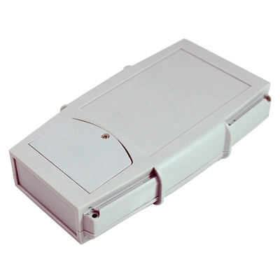 CAMDENBOSS 66 Series Grey ABS Handheld Enclosure, Integral Battery Compartment, IP65, 185 x 110 x 35mm