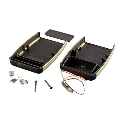 Hammond 1553 Series Black ABS Handheld Enclosure, Integral Battery Compartment, IP54, 117.2 x 79 x 32mm