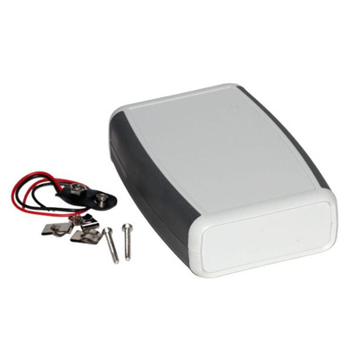 Hammond 1553 Series Grey ABS Handheld Enclosure, Integral Battery Compartment, IP54, 117.2 x 79 x 32mm