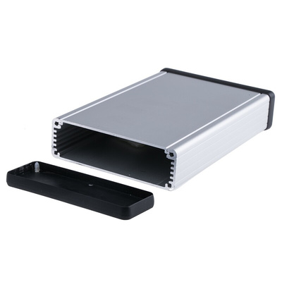 Hammond 1455 Silver Anodised Aluminium Enclosure, 160 x 106.13 x 33.63mm