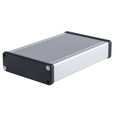 Hammond 1455 Silver Anodised Aluminium Enclosure, 160 x 106.13 x 33.63mm