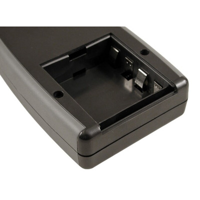 Hammond 1553 Series Black Flame Retardant ABS Handheld Enclosure, Integral Battery Compartment, IP54, 210 x 100 x 32mm