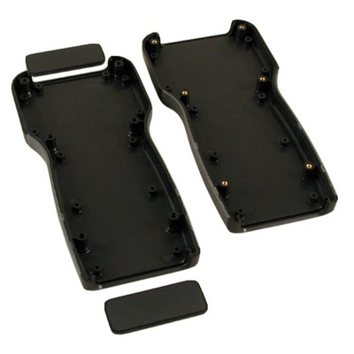 Hammond 1553 Series Black Flame Retardant ABS Handheld Enclosure, Integral Battery Compartment, IP54, 210 x 100 x 32mm
