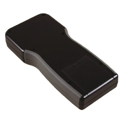 Hammond 1553 Series Black Flame Retardant ABS Handheld Enclosure, Integral Battery Compartment, IP54, 210 x 100 x 32mm