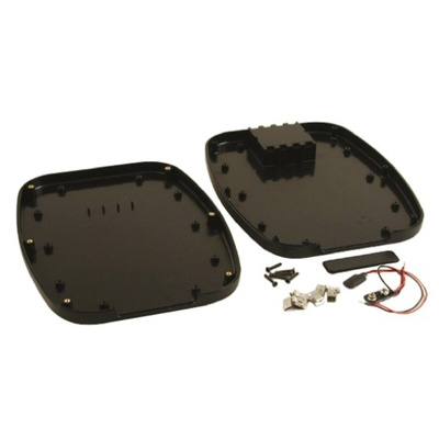 Hammond 1599 Series Black Flame Retardant ABS Handheld Enclosure, Integral Battery Compartment, IP54, 240 x 190 x 30mm