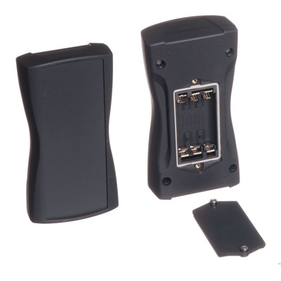 Bopla BOS-Streamline Series Grey ABS Handheld Enclosure, Integral Battery Compartment, IP40, 140.3 x 72.9 x 31.3mm