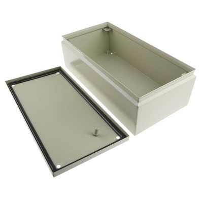 RS PRO Grey Steel Junction Box, IP66, 400 x 200 x 120mm