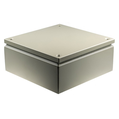 RS PRO Grey Steel Junction Box, IP66, 300 x 300 x 120mm