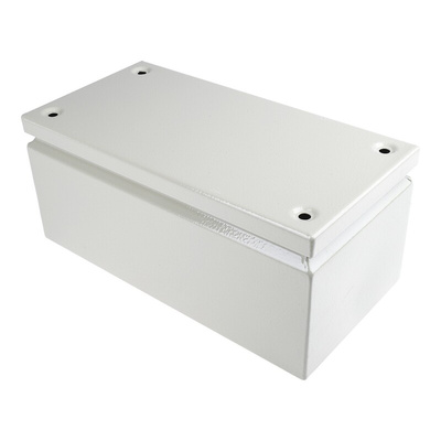 RS PRO Grey Steel Junction Box, IP66, 300 x 150 x 120mm