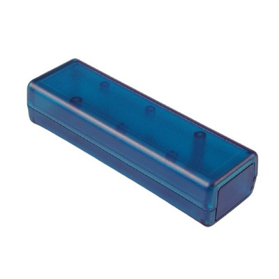 Hammond Transparent Blue ABS Instrument Case, 114 x 36 x 25mm