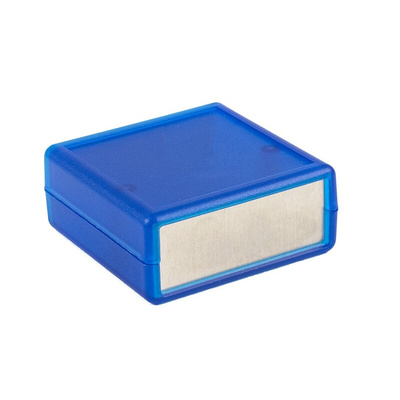 Hammond Transparent Blue ABS Instrument Case, 66 x 66 x 28mm