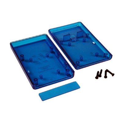 Hammond Transparent Blue ABS Instrument Case, 112 x 66 x 21mm