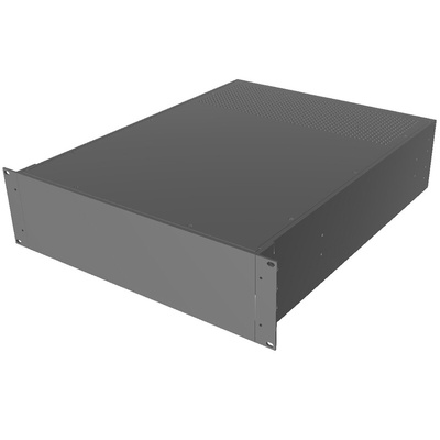 Hammond Black Aluminium Instrument Case, 133 x 422 x 559mm