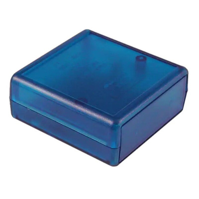 Hammond Transparent Blue ABS ABS Case, 66 x 66 x 28mm
