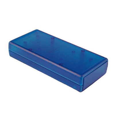 Hammond Transparent Blue ABS ABS Case, 140 x 66 x 28mm