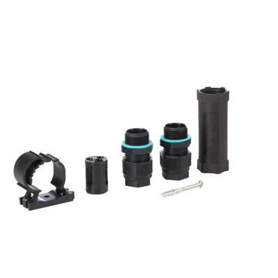 RS PRO Black Nylon Junction Box, IP68, 3 Terminals