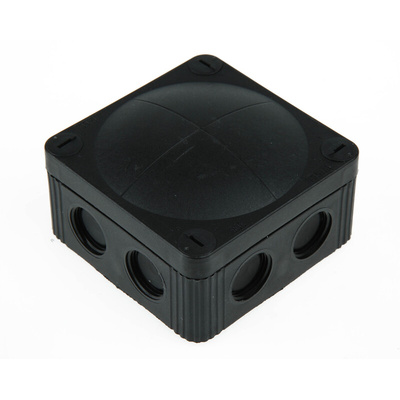 WISKA Combi Series Black Polypropylene Junction Box, IP66, 85 x 85 x 51mm