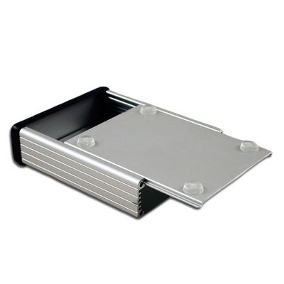 Hammond 1455 Clear Anodised Aluminium Enclosure, 120 x 103 x 31mm