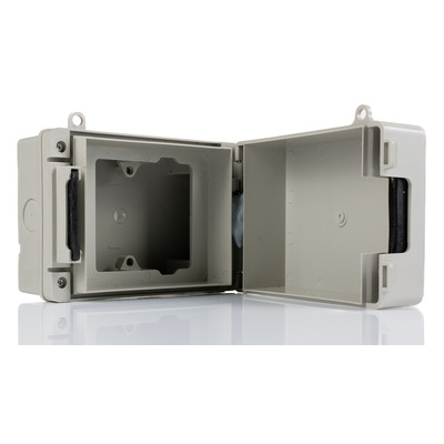 RS PRO Grey ABS Junction Box, IP65, 140 x 110 x 80mm
