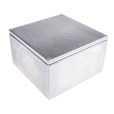 RS PRO Unpainted Stainless Steel Terminal Box, IP66, 200 x 120 x 200mm