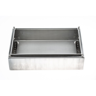 RS PRO Unpainted Stainless Steel Terminal Box, IP66, 300 x 150 x 80mm